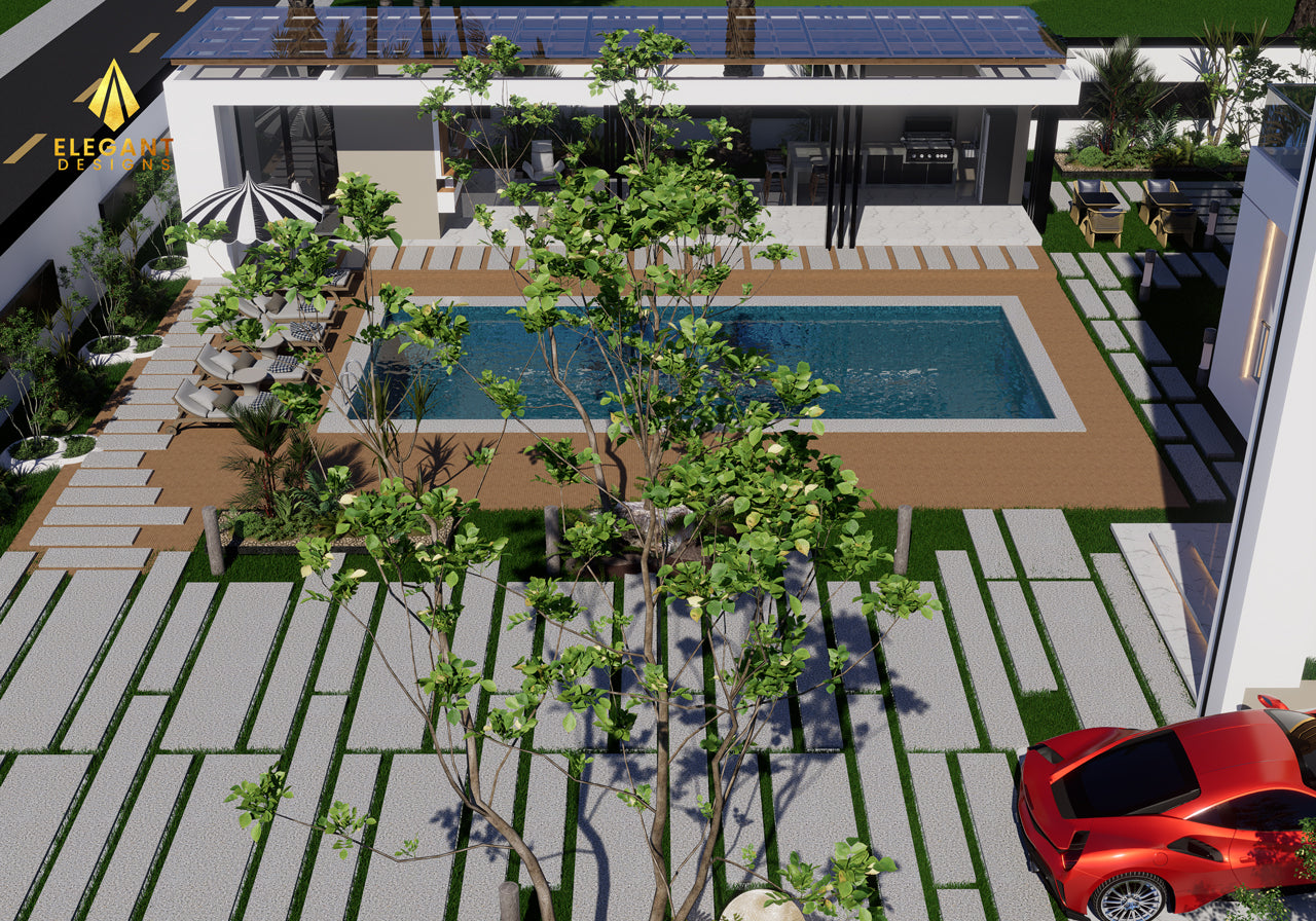 Modern Outdoor Lounge Pergolla