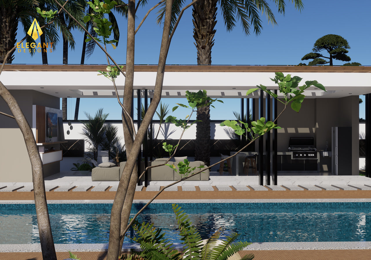 Modern Outdoor Lounge Pergolla
