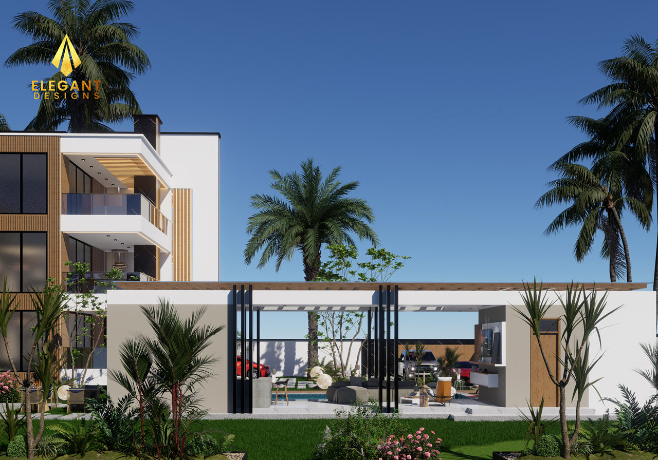 Modern Outdoor Lounge Pergolla