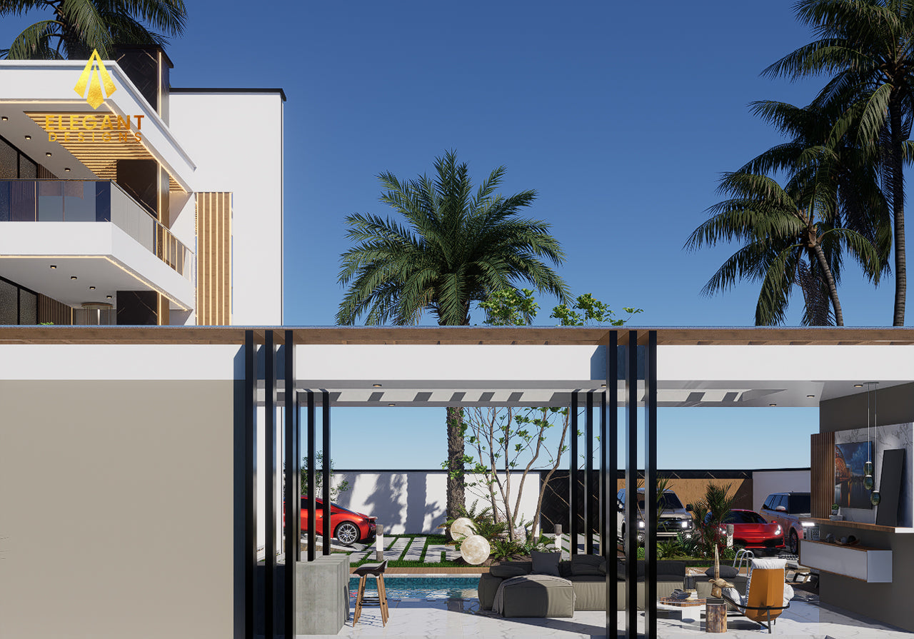 Modern Outdoor Lounge Pergolla
