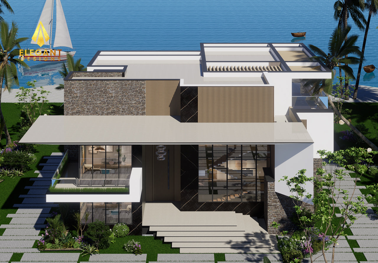 Modern 5 Bedrooms Beach Villa