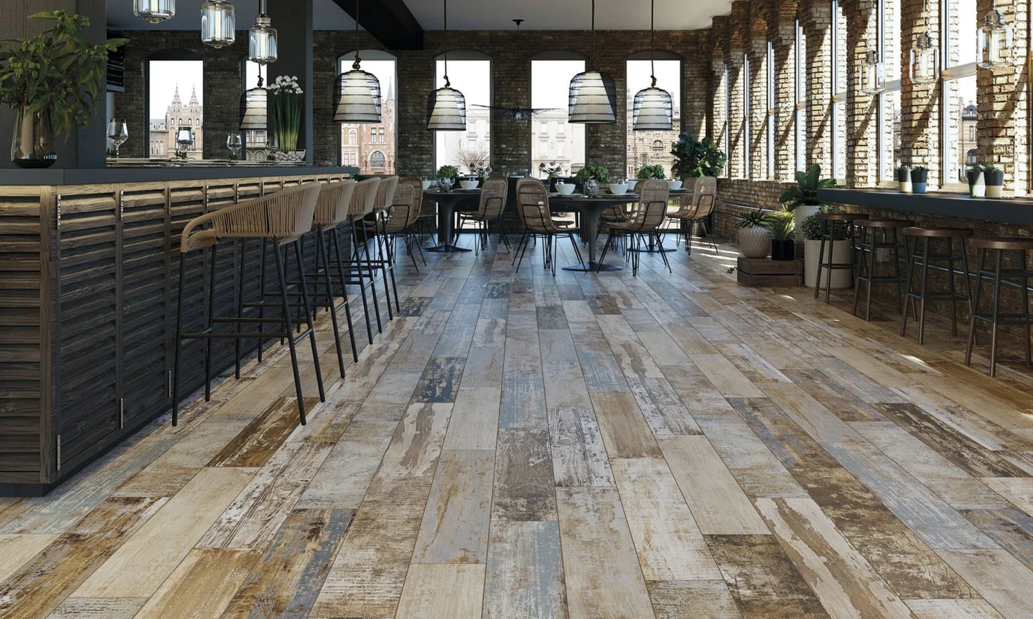 Tile ya Ghorofa ya Uppsala Indigo 20x120