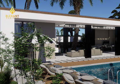 Modern Outdoor Lounge Pergolla