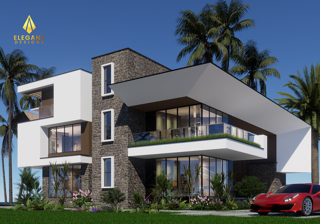 Modern 5 Bedrooms Beach Villa